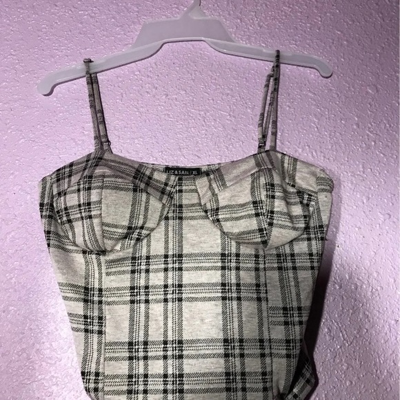 XL plaid corset croptop - Picture 1 of 4